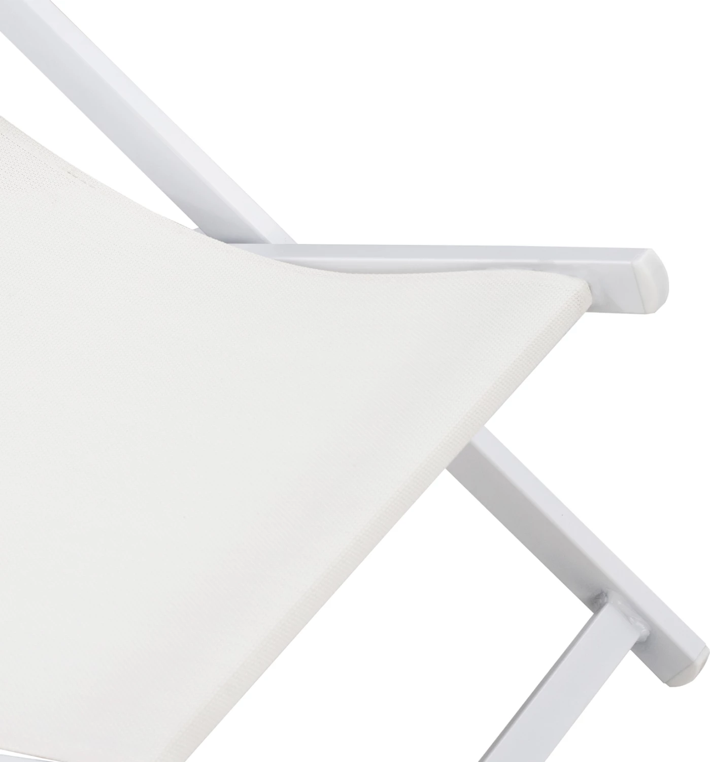 Profesionalni ležalni stol KEA FH5076.04 aluminij in textilene v beli barvi 59,5x102,5x94H cm