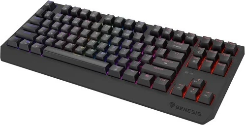 Mehanska brezžična tipkovnica z RGB osvetlitvijo Genesis Thor 230 TKL, Outemu Silent Lemon, črna
