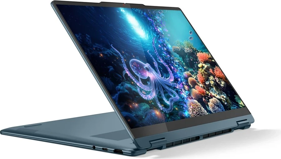 Prenosni računalnik 2-v-1, Lenovo Yoga 7 14AKP10, AMD Ryzen AI 5 340, 16 GB RAM, 512 GB SSD, 14", zaslon na dotik, teal