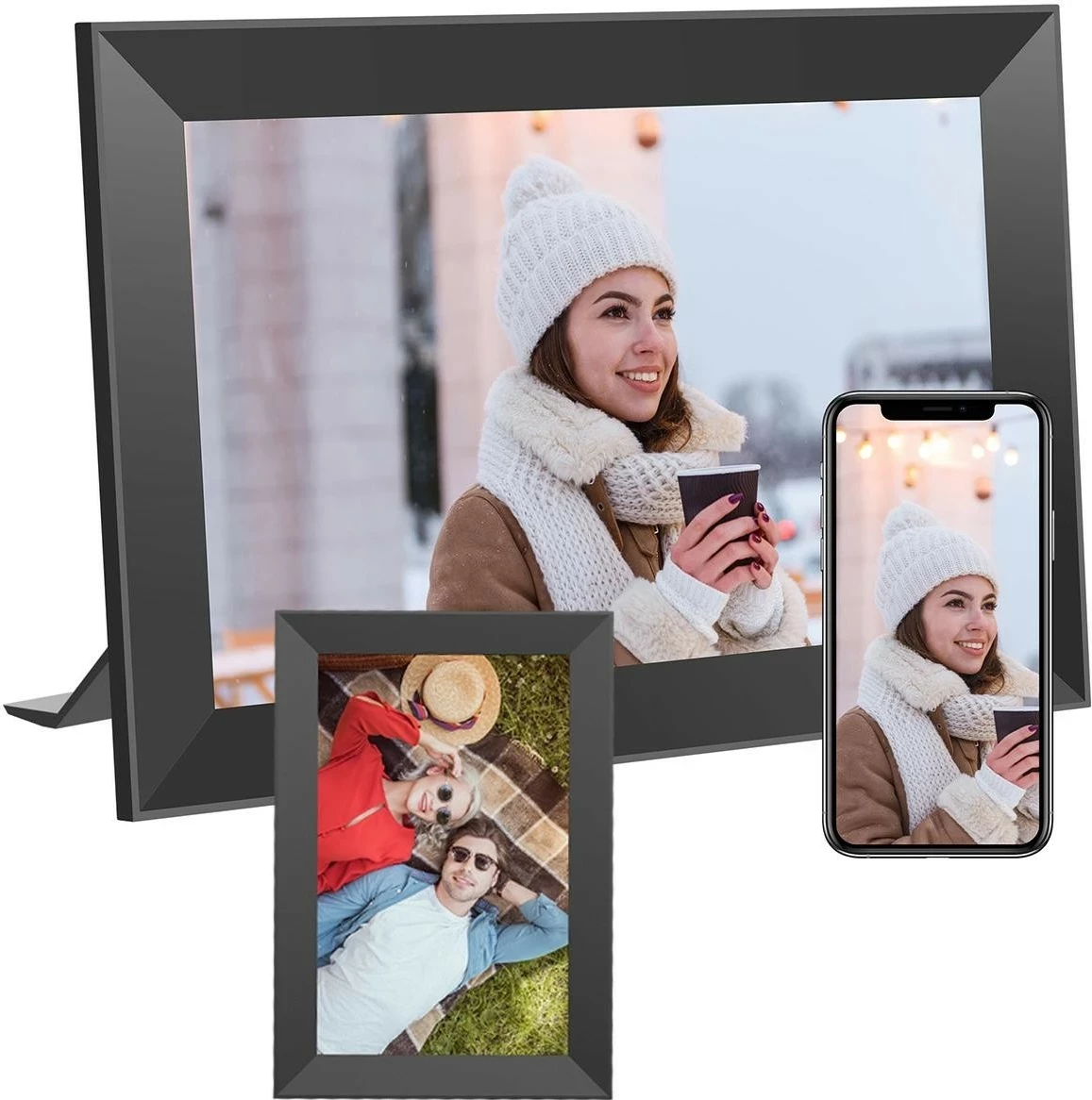 Digitalni okvir Kodak CF102P, Wi‑Fi, 32 GB, zaslon na dotik, črn