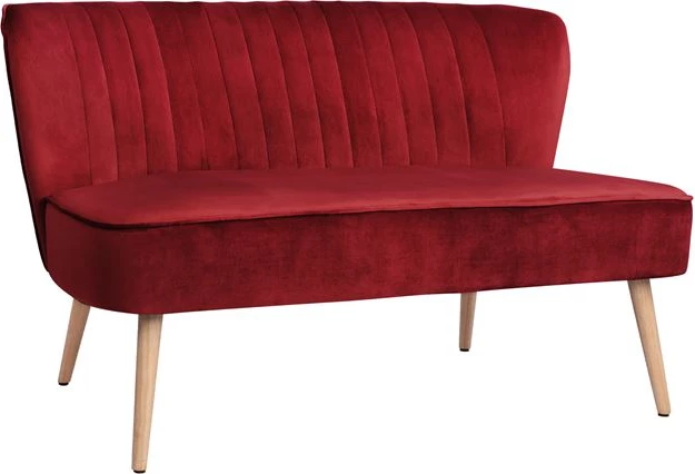 Žametni dvosed kavč Andy FH8401.06 v rdeči barvi 128x70x77 cm