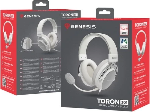 Slušalke za igre, Genesis Toron 301, bele