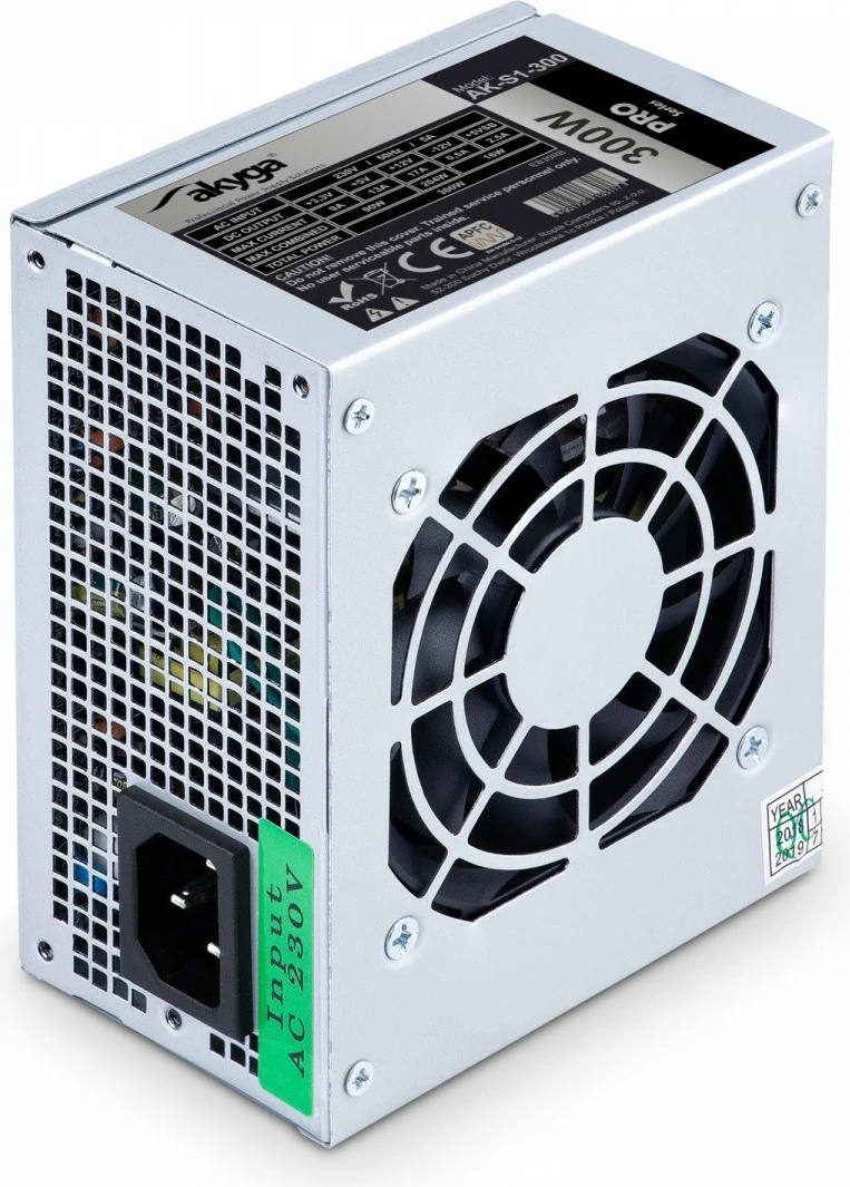 SFX napajalnik AKYGA AK-S1-300, 300W, siv