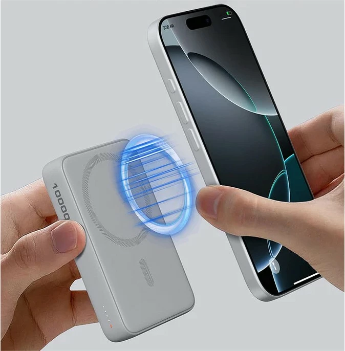 Prenosna baterija (power bank) MagFusion Slim 10000mAh, AUKEY PB-MS04, MagSafe, 20W, bela