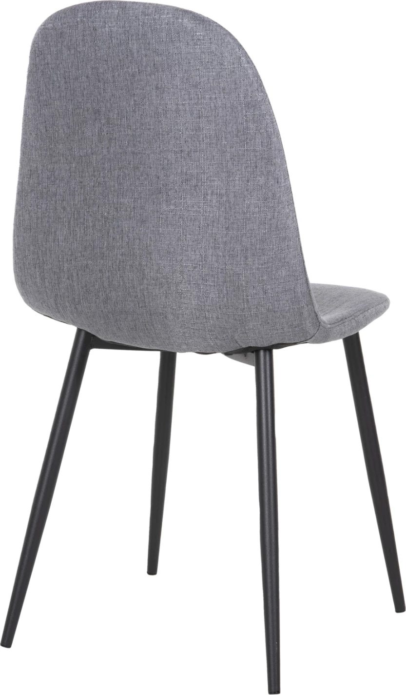 Jedilni stol LEONARDO FH00100.26 sivo blago in črne kovinske noge 42x49,5x89Hcm, set 4 kosov