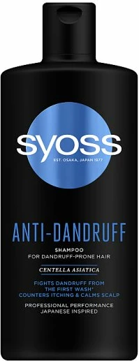Šampon proti prhljaju, Syoss Anti-Dandruff, za ženske, 440 ml