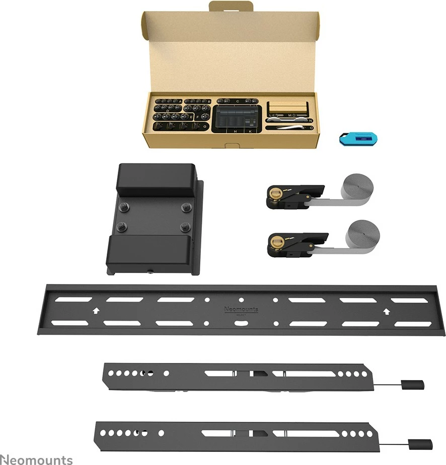 Nosilec za TV na stebriček 40–75 in, Neomounts WL30S-910BL16, fiks, črn