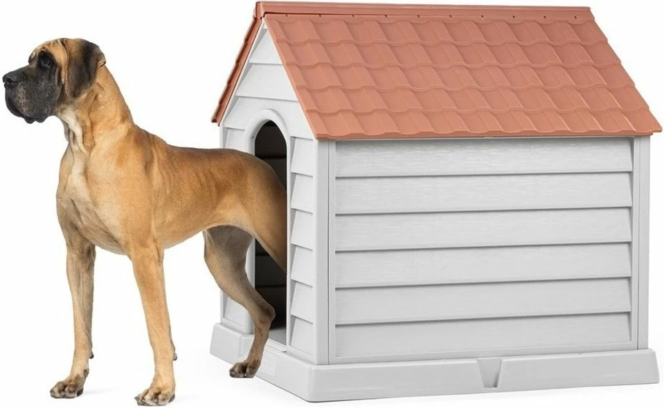 Hiša za hišne ljubljenčke Paws & Whiskers, 5101-3, siva in rjava, 95 x 102 x 98 cm