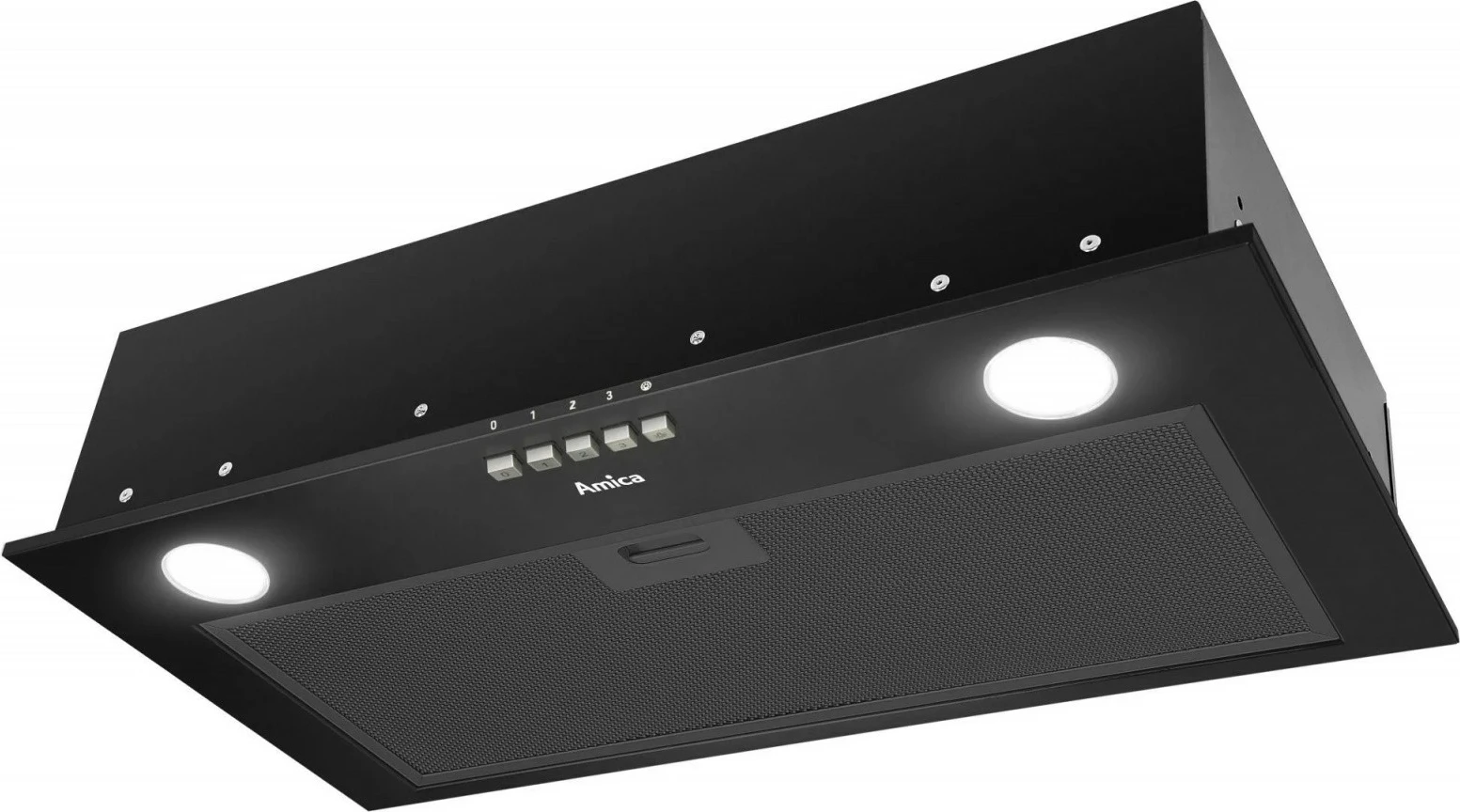 Vgradna kuhinjska napa Amica OMC6217B, 60 cm, 3 hitrosti, LED, gumbi, črna