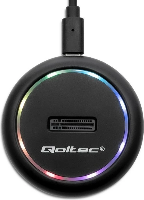 Postaja za dokiranje SSD M.2, NVMe/SATA, USB-C, 2TB, črna - Qoltec 52275