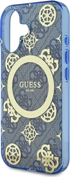 Ovitek Peony On 4G MagSafe za iPhone 16, Guess, moder