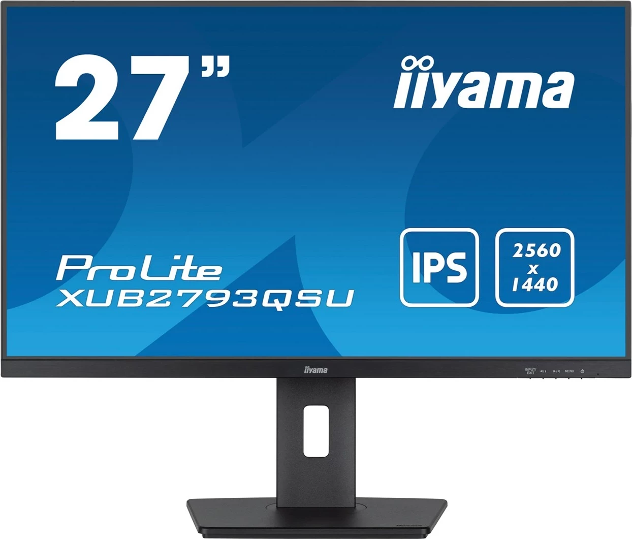 27" 2560 x 1440 LED IPS monitor, črn — IIYAMA XUB2793QSU-B7