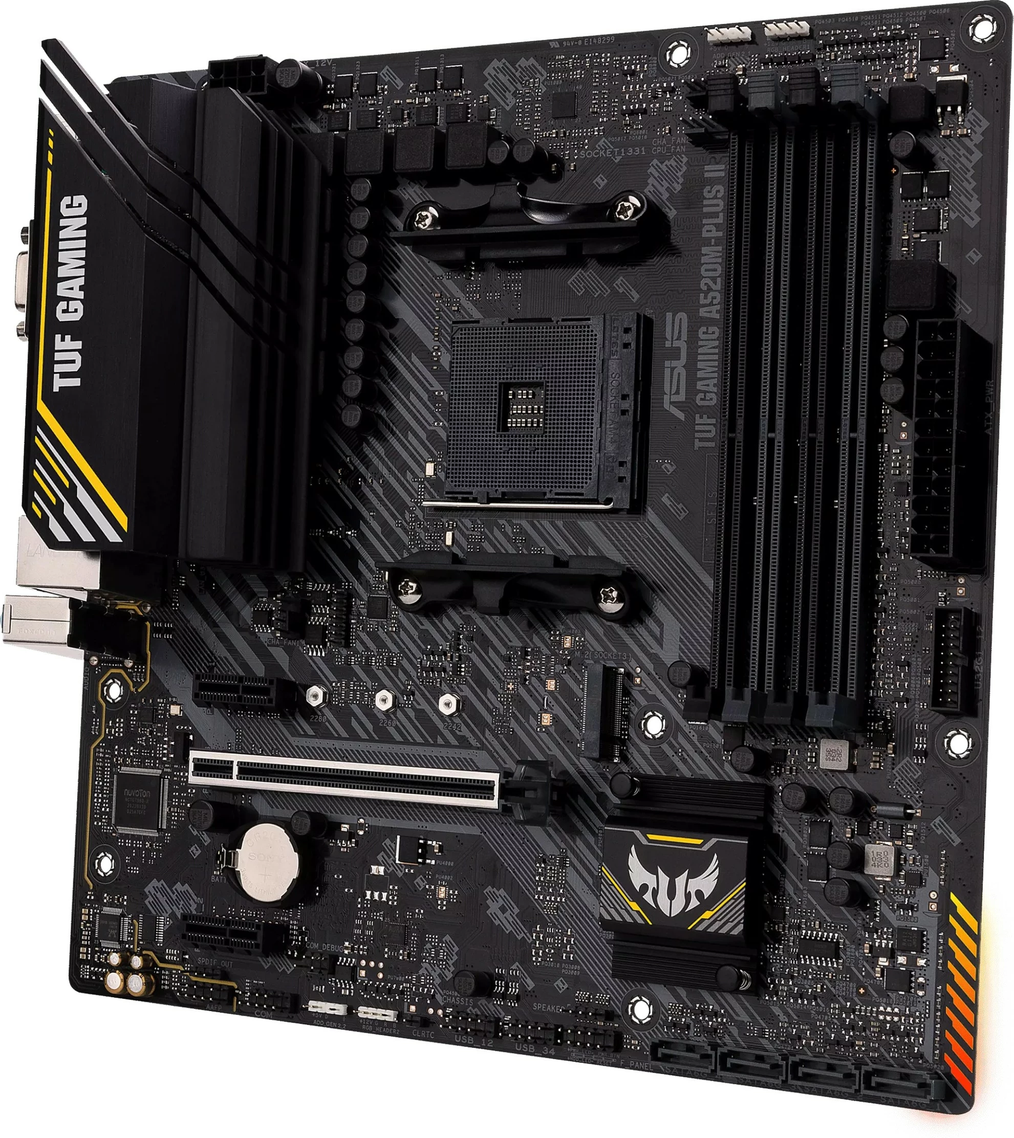Plošča ASUS TUF GAMING A520M-PLUS II, AMD, Socket AM4, DDR4-SDRAM, 128 GB