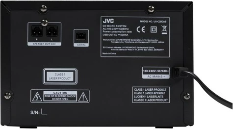 Mikro avdio sistem JVC UX-C25DAB, Bluetooth, DAB+, CD, 14 W, črn