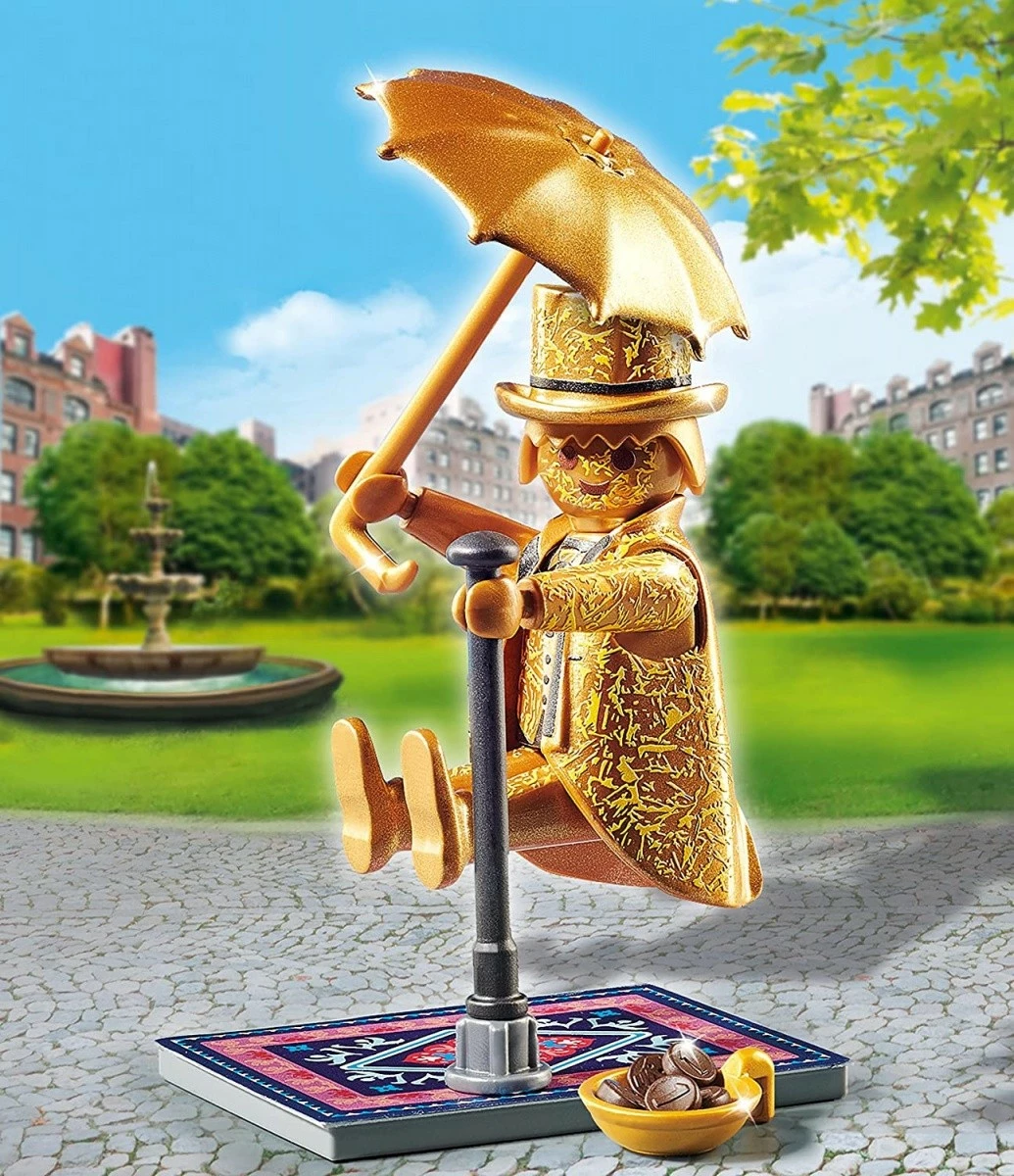 Figura uličnega umetnika, Playmobil Special Plus 70377, zlata