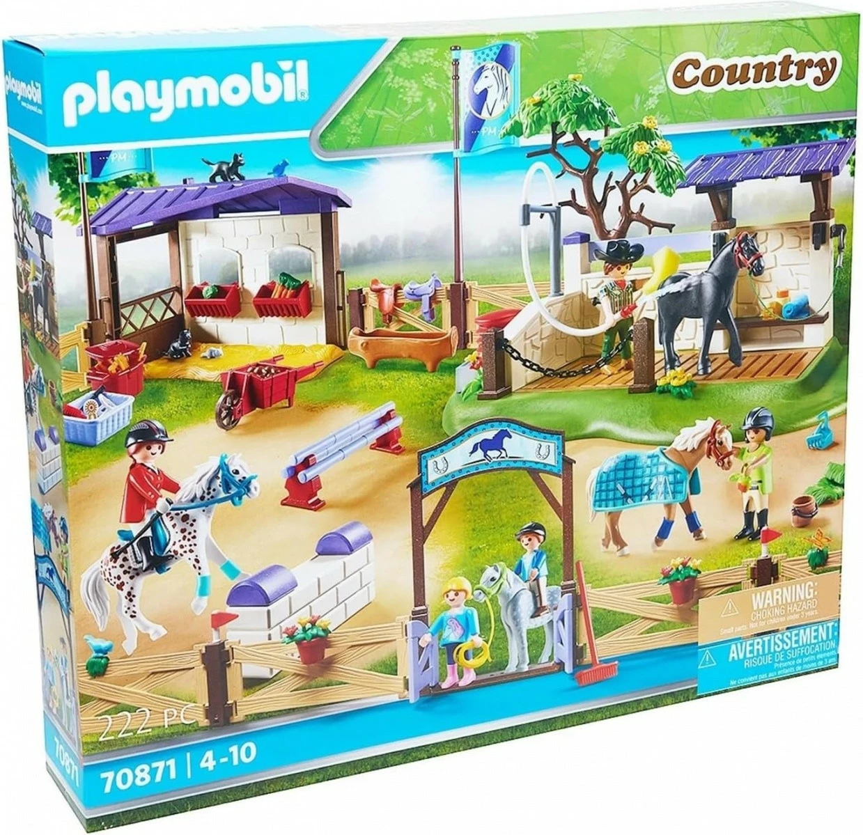Turnir konjeništva z umivanjem konj, set figuric Playmobil Country 70871, 222 kosov