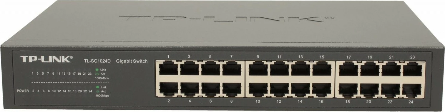 Stikalo 24 x 1GbE, namizno, črno, TP-LINK TL-SG1024D