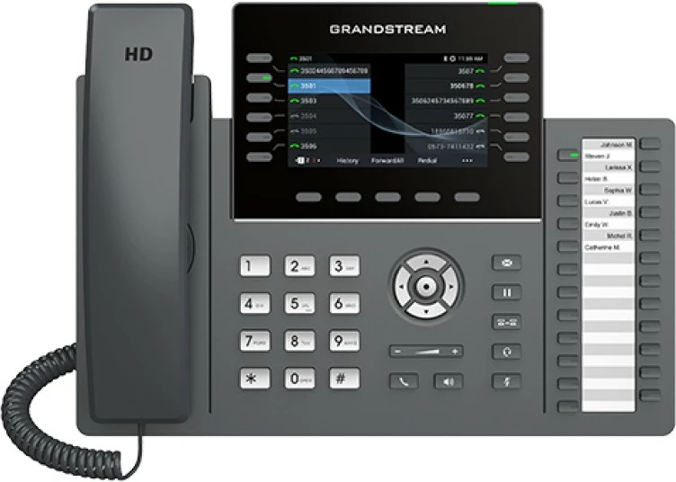 IP telefon Grandstream GRP2636, 12 linij, LCD, črn