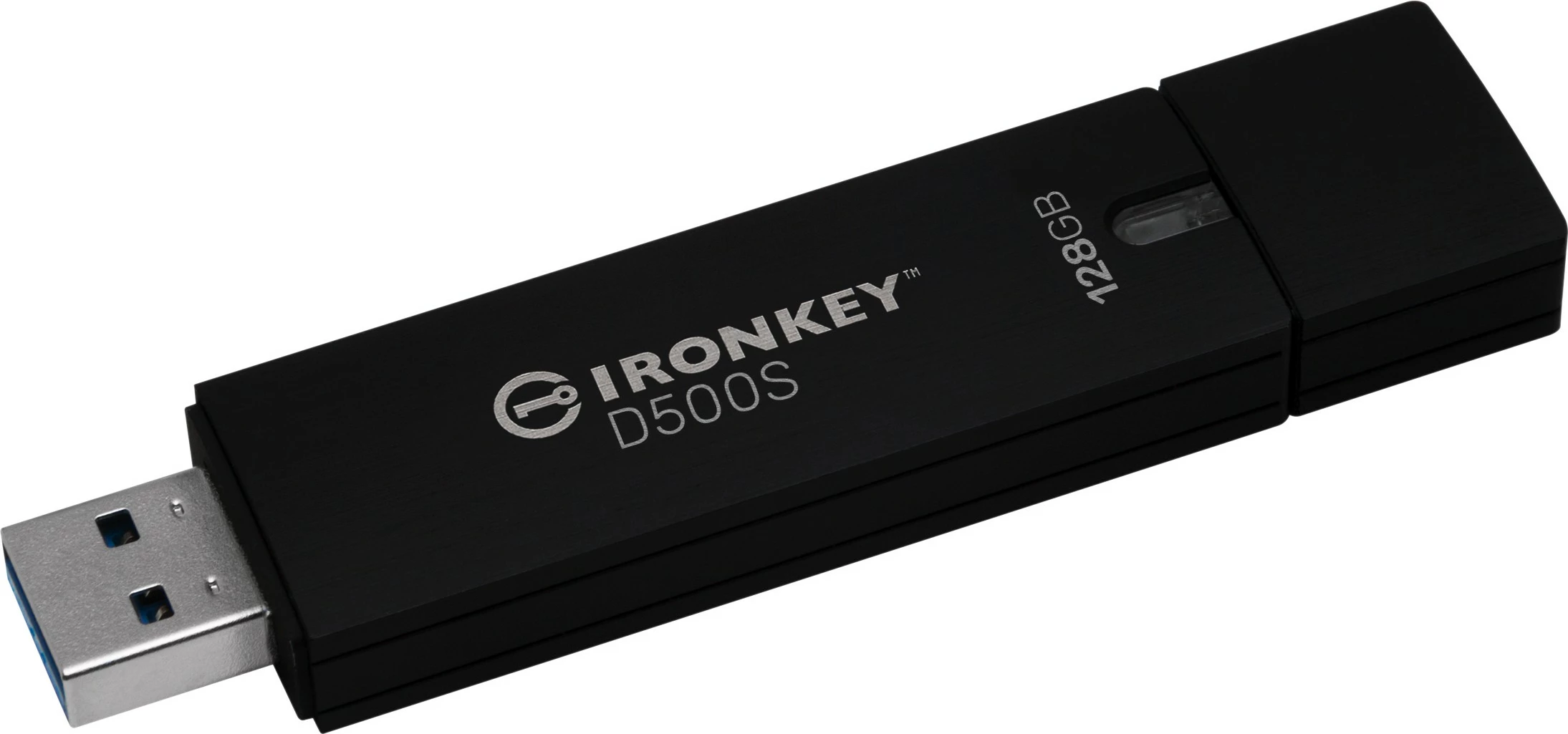 Varnostni USB Kingston IronKey D500S 128GB, USB 3.2, črn
