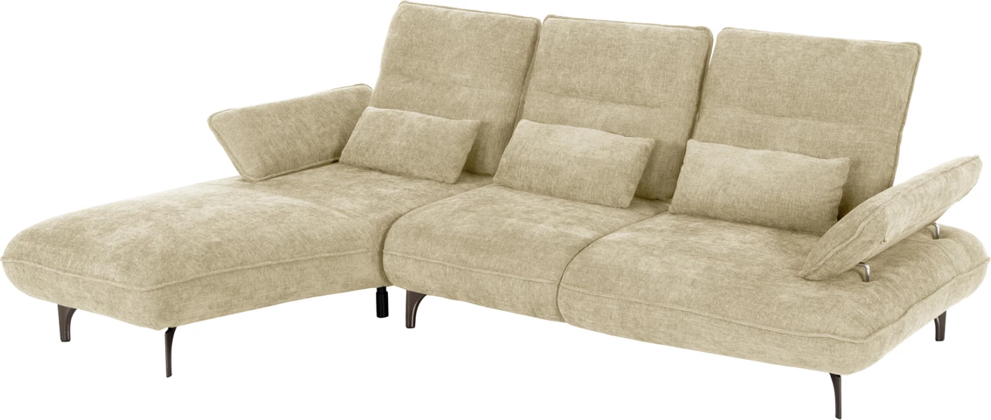 Kotna (leva) raztegljiva sedežna garnitura CONVERT FH3268.01L v ecru tkanini 283x188x100Hcm