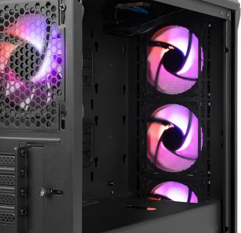 Računalniško ohišje Micro Tower Genesis Irid 503 V2 z ARGB, USB 3.0, črno