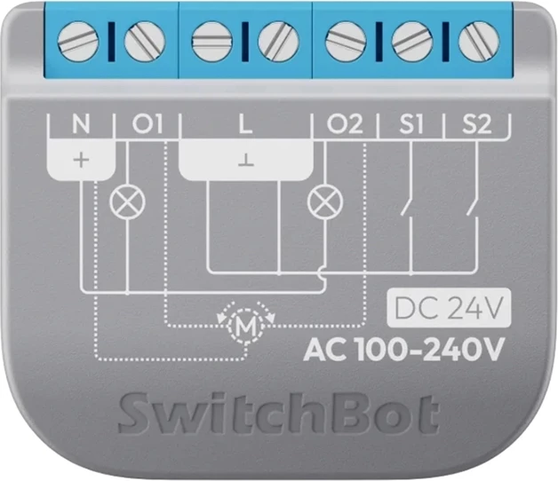 Dvocanalen inteligentni rele stikalo SwitchBot Relay Switch 2PM, Matter, Wi‑Fi + Bluetooth ponavljalnik, merjenje porabe 16A (10A/kanal)