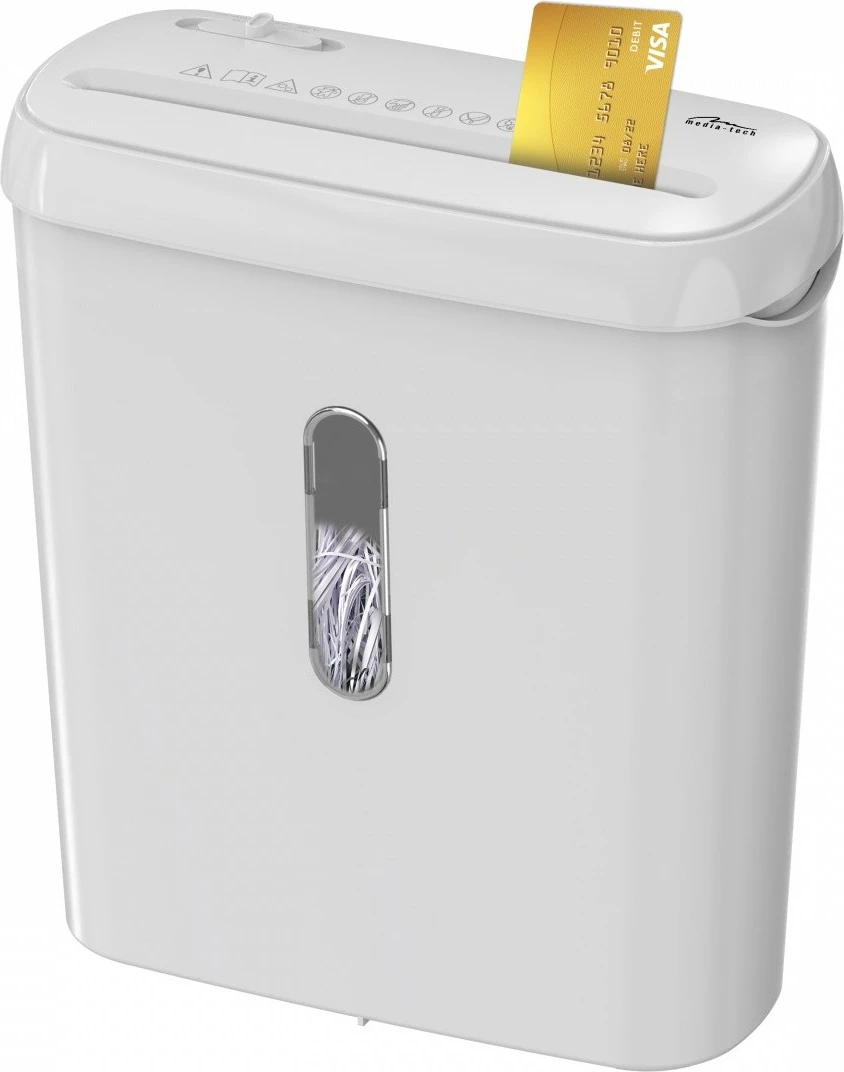 Uničevalnik dokumentov in kreditnih kartic Media-Tech MT223, bel