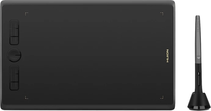 Grafični tablet Huion H610X, 10 x 6,25 in, 8 programabilnih gumbov, črn