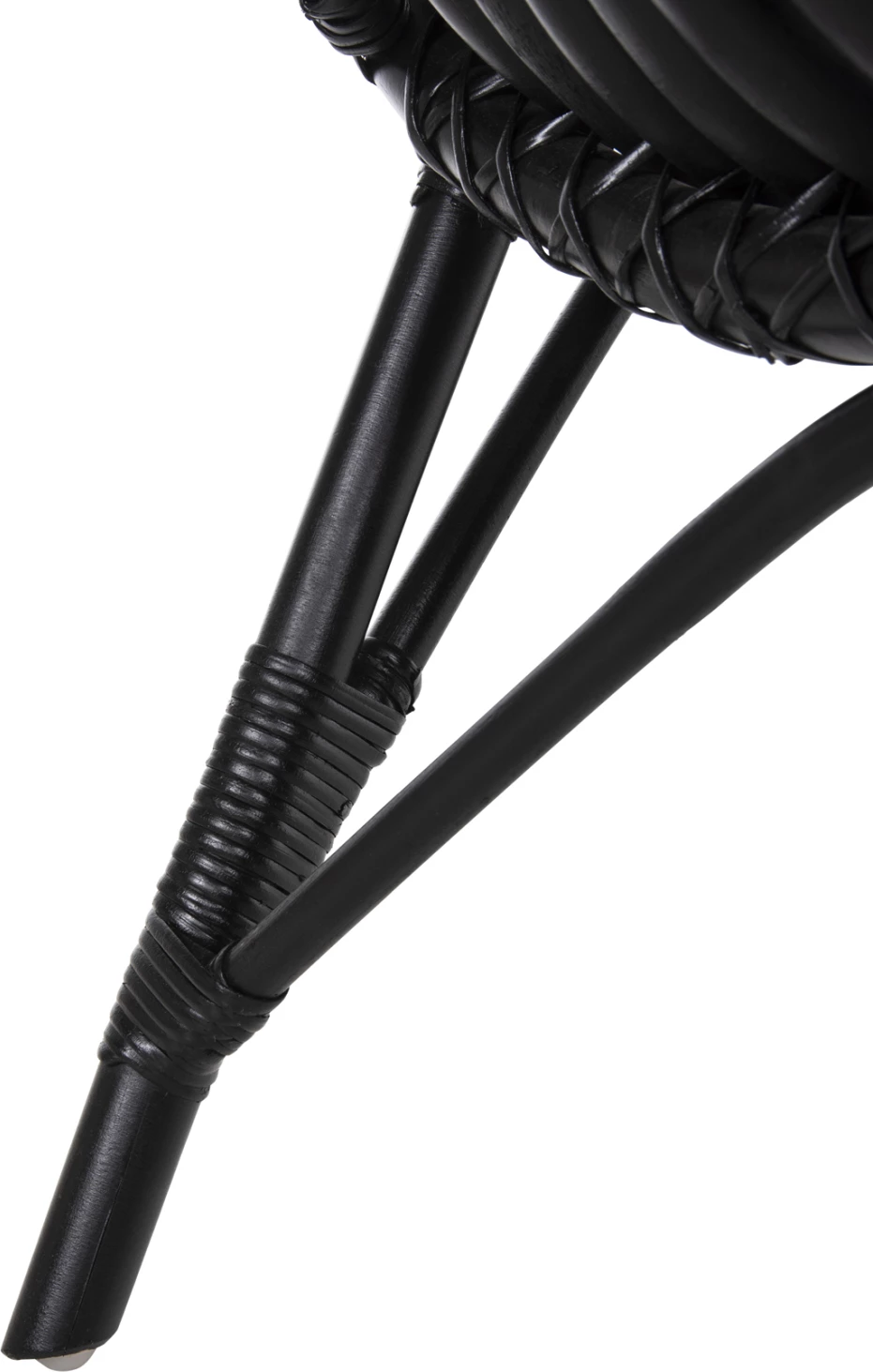 Stol za zunaj CELLION FH9812.02 ratan palice v črni barvi 76x72x83Hcm