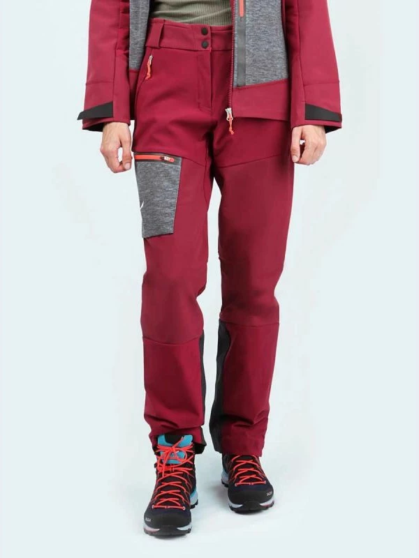 Planinske hlače za ženske Salewa, rdeče