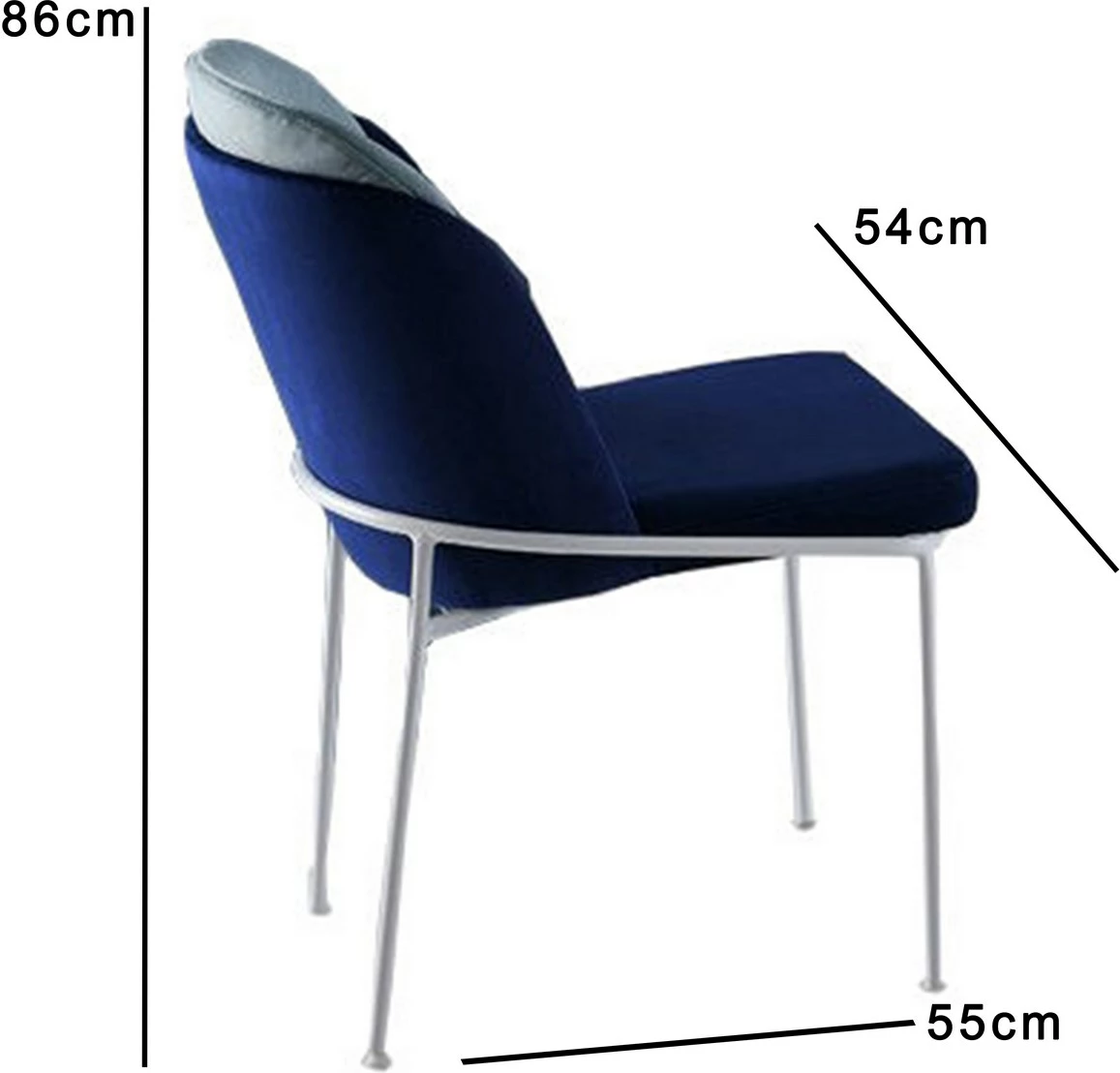 Set klope (4 kosov), Skye Decor, Dore 182 V4, temno modra in bela