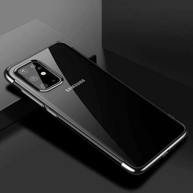Prosojen ovitek za telefon Hurtel Clear Color 0,3 mm, TPU, za Samsung Galaxy A72, črn