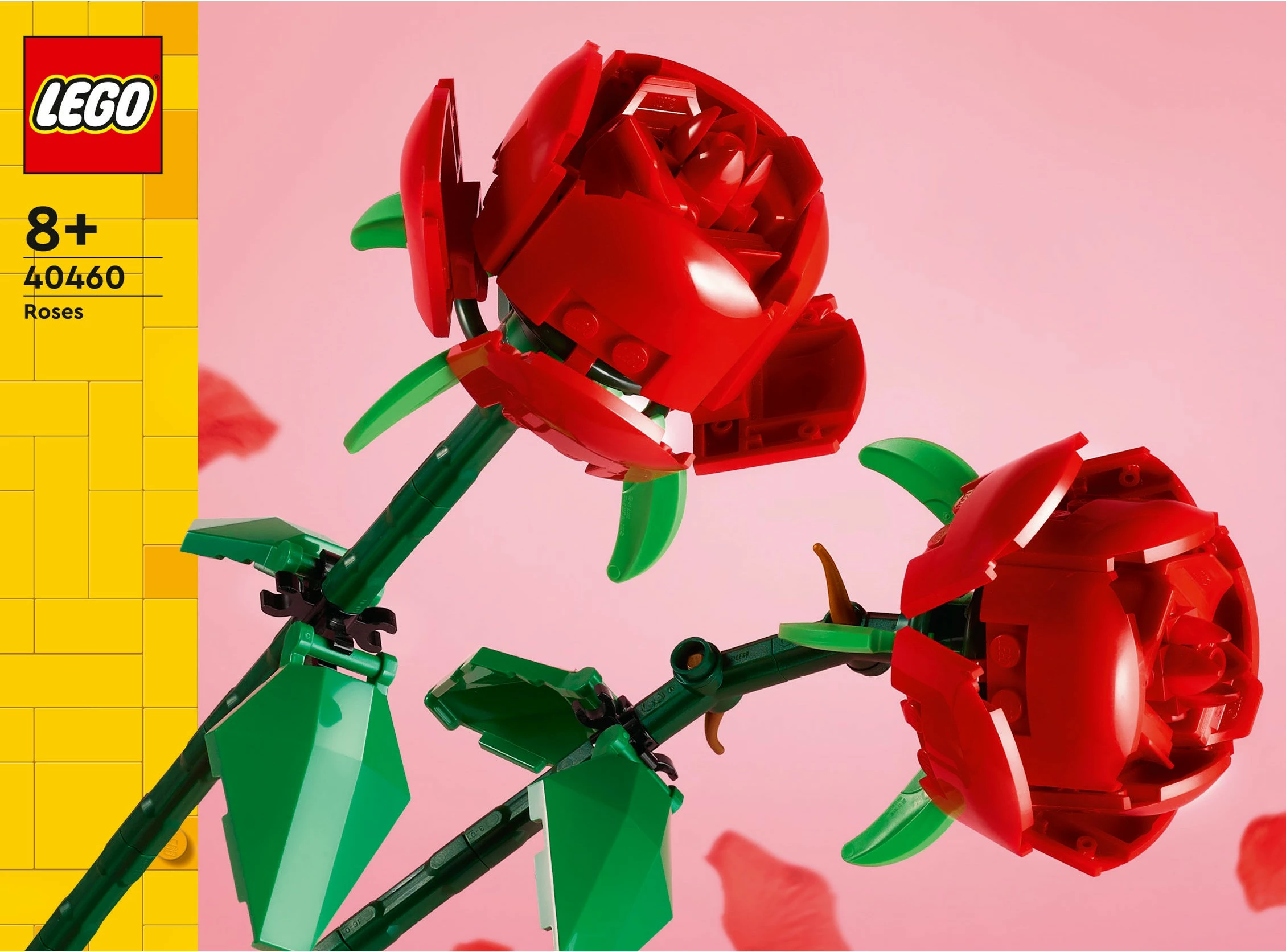 Kreativen in dekorativen komplet LEGO Iconic Roses, 120 delov, večbarven