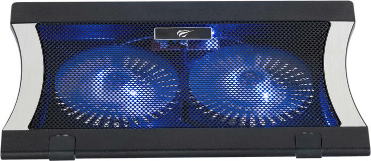 Hladilna podloga za prenosnik Havit HV-F2051, 2 ventilatorja, 5 ravni, črna
