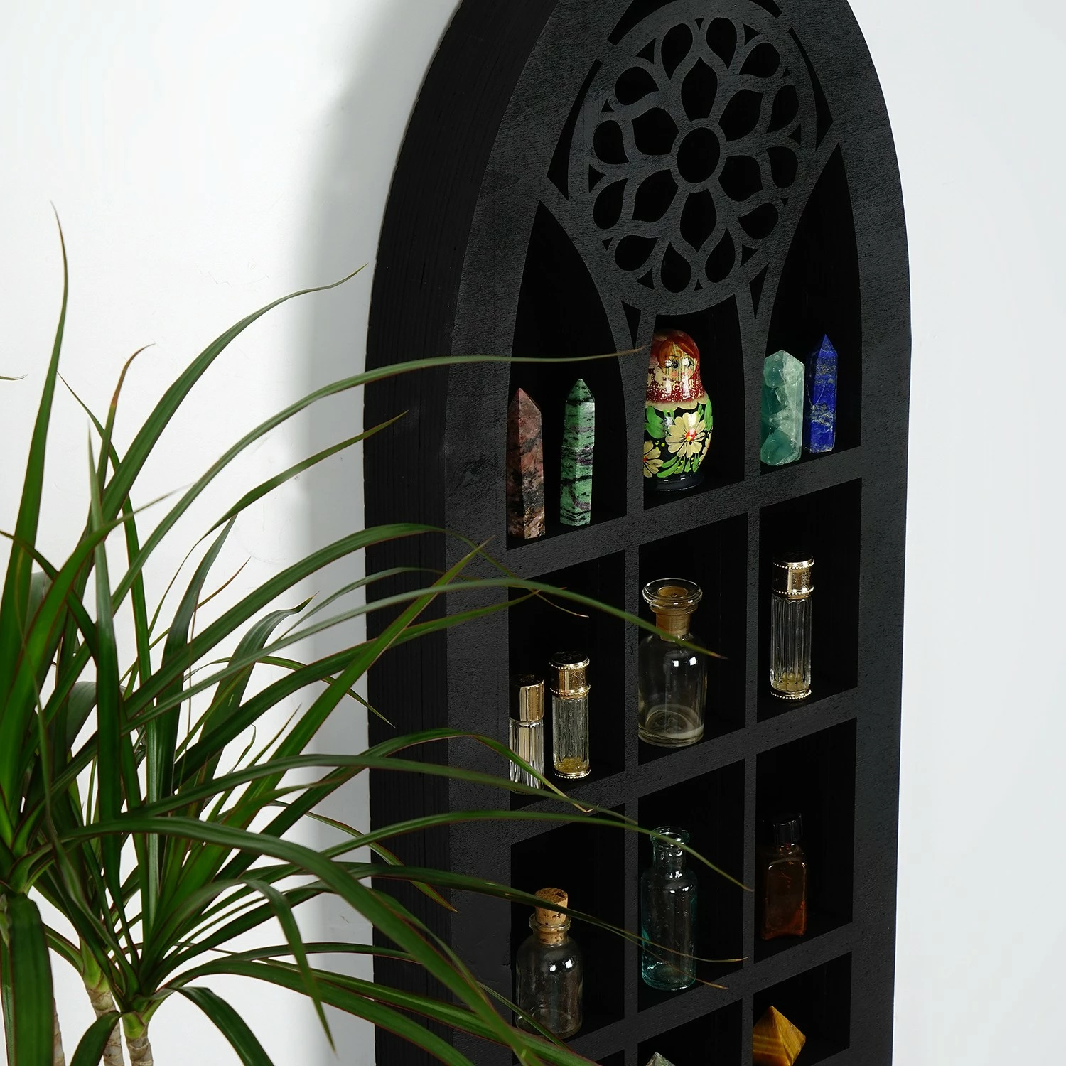 Leseni organizator 66 x 29 x 6 cm, črn, Skye Decor Meh207-M