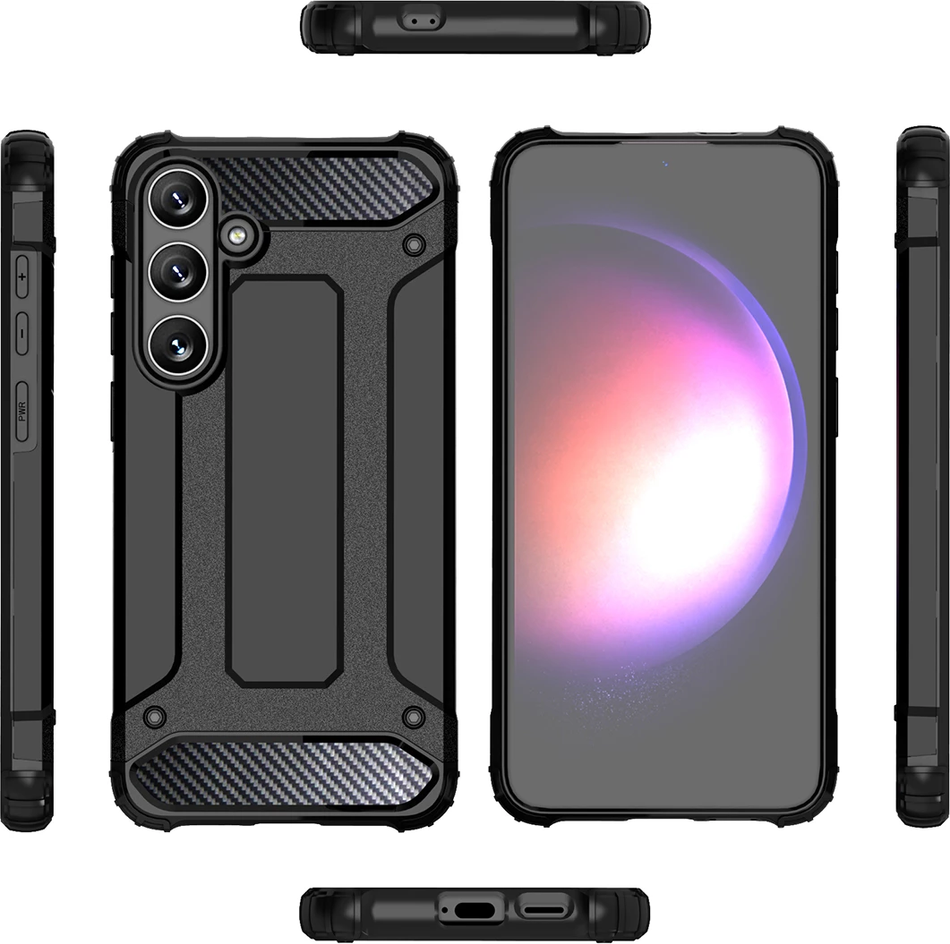 Hibridna zaščita za Samsung Galaxy S24 FE Hurtel, črna