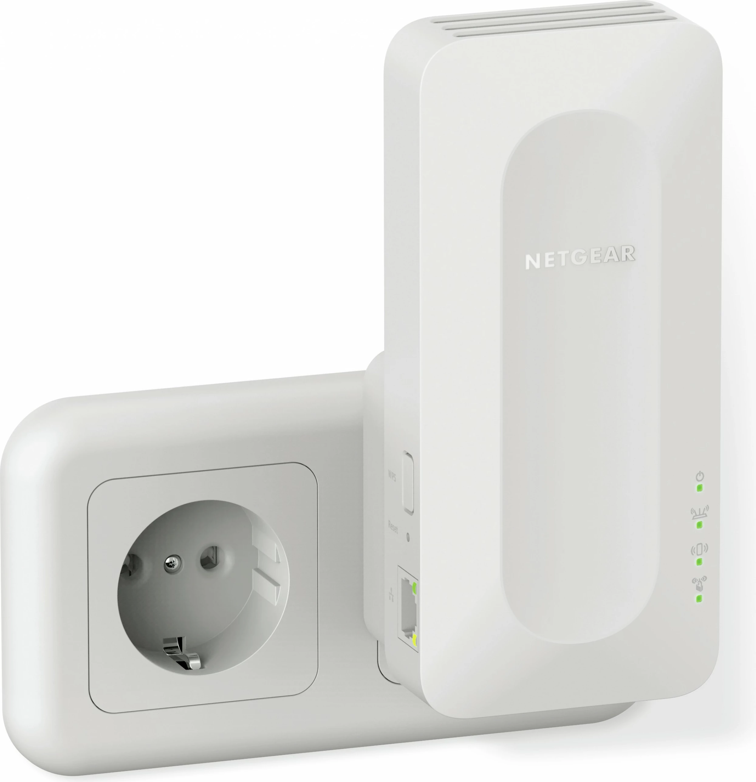 Zagotavljanje močnega WiFi-signala NETGEAR EAX12, WiFi 6, AX1600, 1x Gigabit, bel