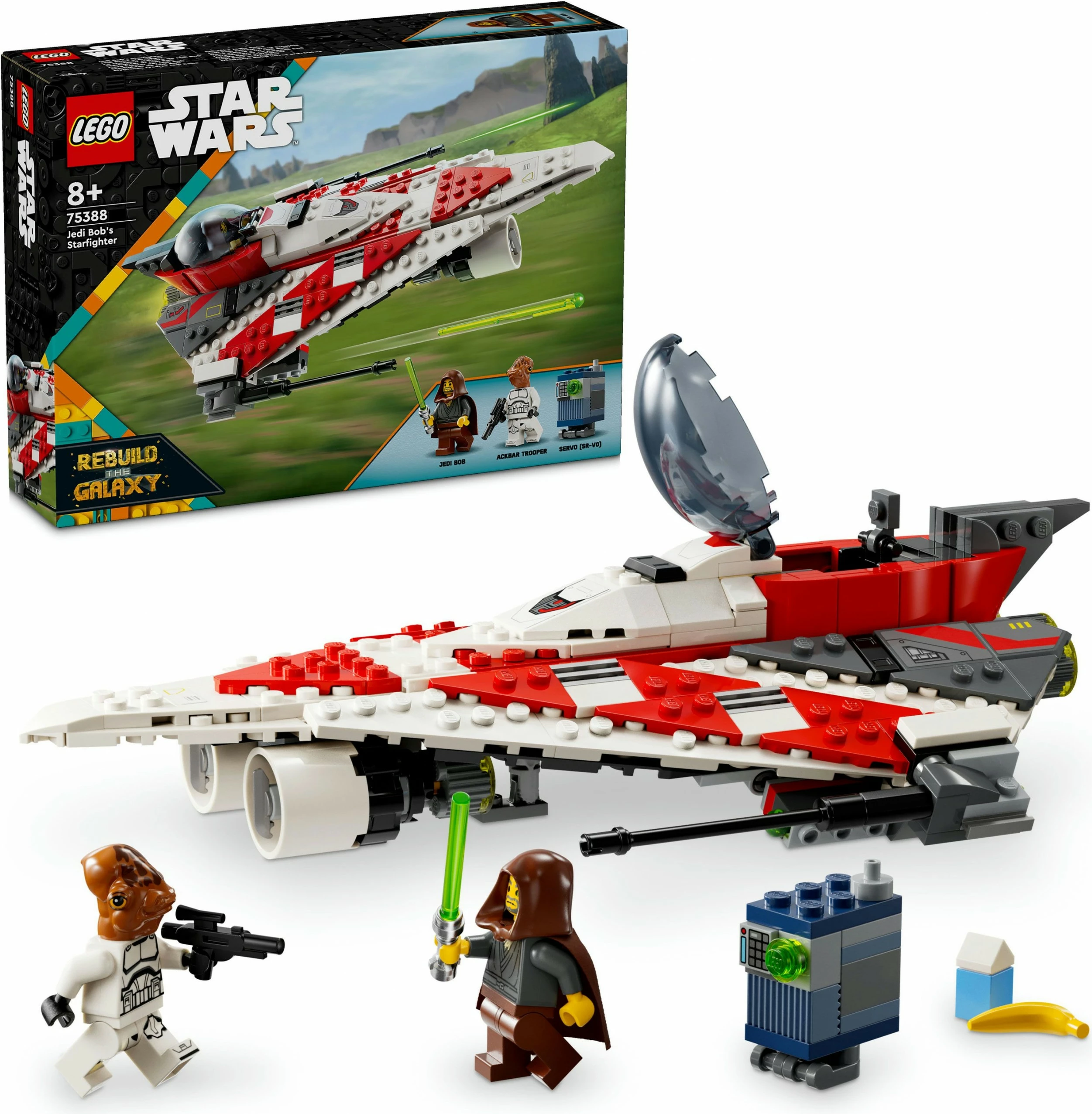 Set gradnje Jedi Bob's Starfighter, LEGO, 305 kosov, večbarven