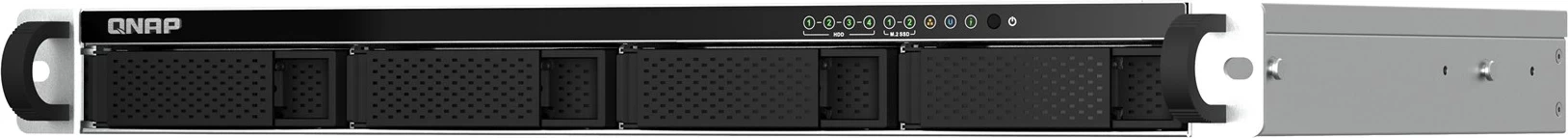 Močan NAS, QNAP TS-464eU, Intel Celeron N5095, 8 GB DDR4, Rack 1U, črn