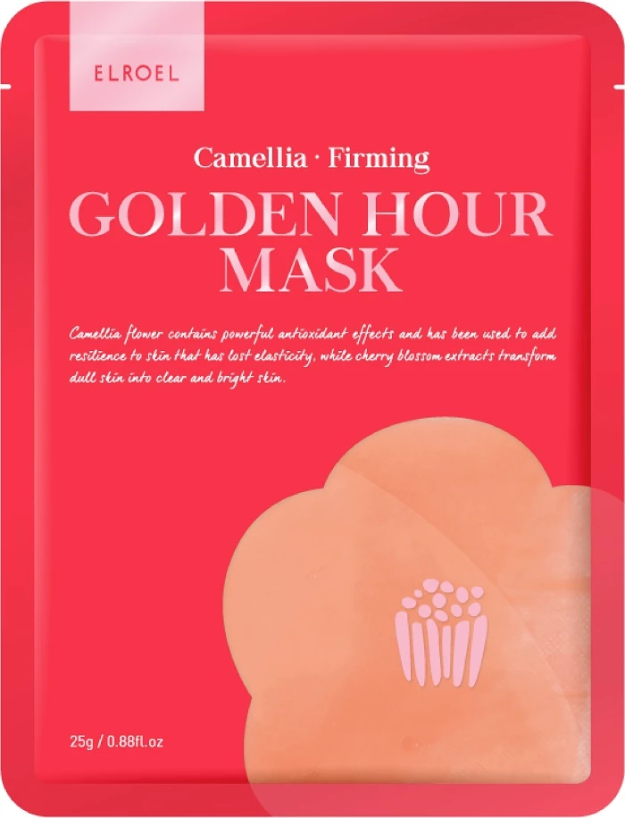 Maska za obraz Elroel Golden Hour Firming Camellia za ženske 25 g