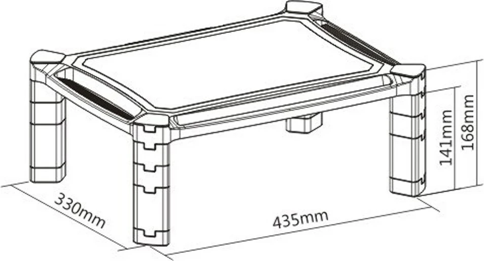 Stojalo z nastavljivo višino Techly ICA-MS 401, črno