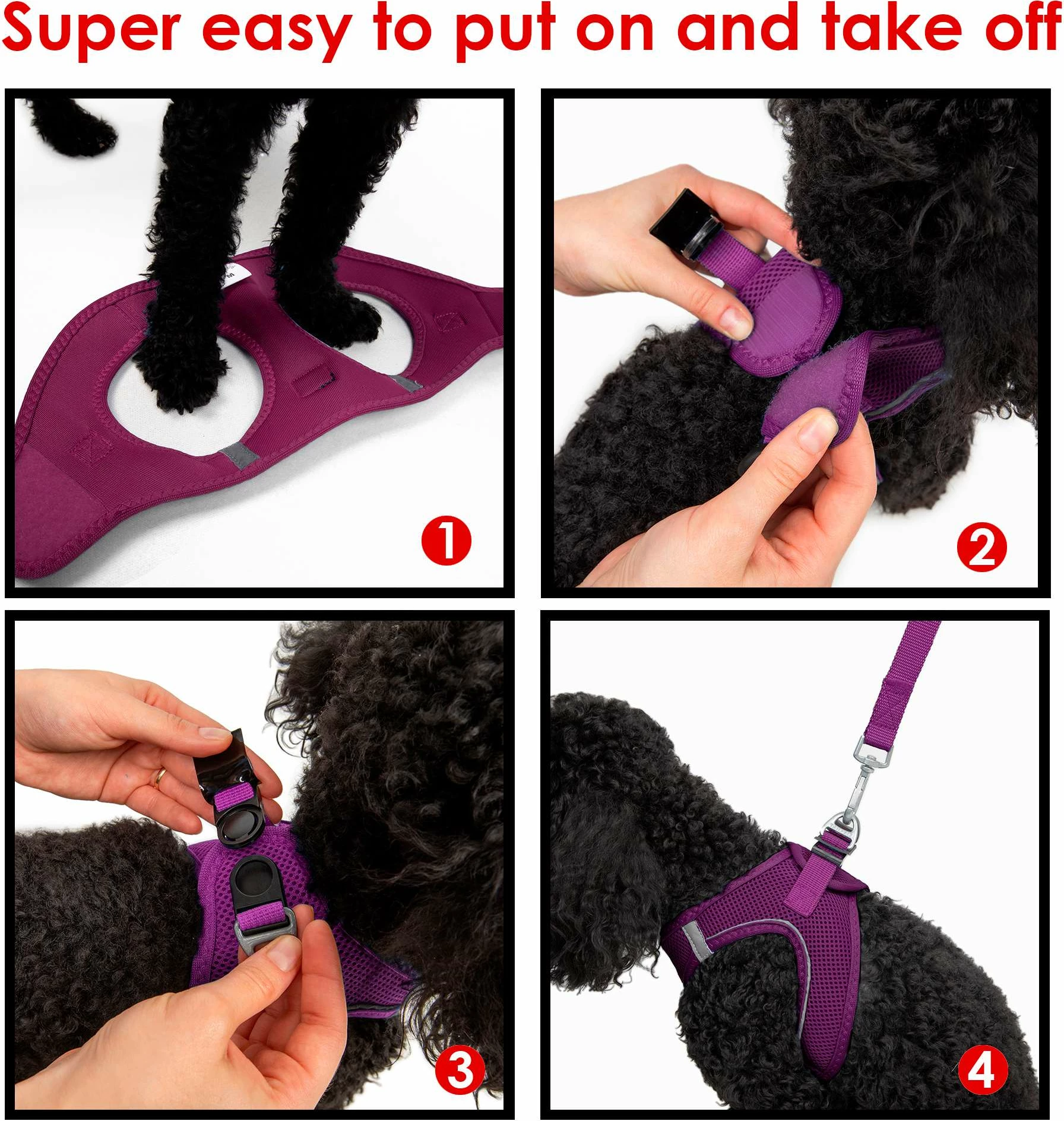 Oprsnica za psa Air-Mesh, vijolična, Paws & Whiskers
