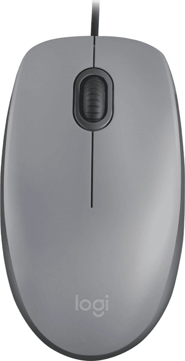 Tiha žična miška Logitech M110 Silent 910-006760, siva