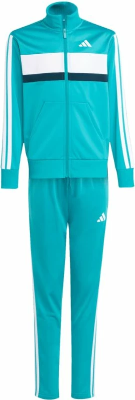 Trenirka za otroke adidas Seasonal Essentials Tiberio 3-Stripes Tricot, modro-zelena