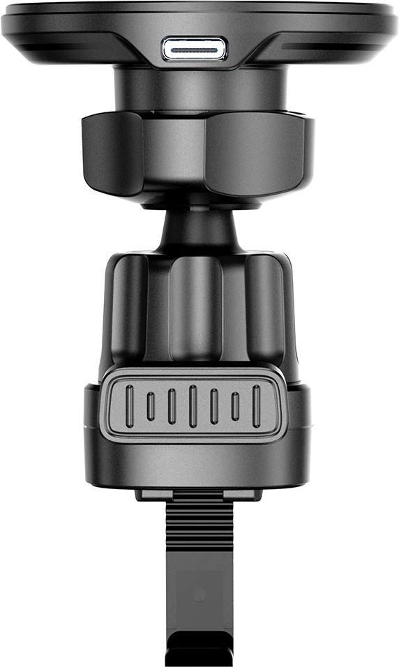 Magnetni nosilec za avto z brezžičnim polnjenjem Qi2 15 W, Joyroom JR-ZS412, za rešetko zračnika, MagSafe magneten, USB-C, združljiv 4,7–7", črn