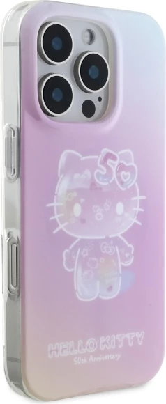 Ovitek Hello Kitty za iPhone 16 Pro, MagSafe, rožnat, 50. obletnica