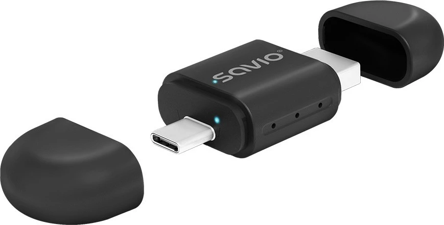 Brezžični adapter za CarPlay in Android Auto Savio TR-17, črn