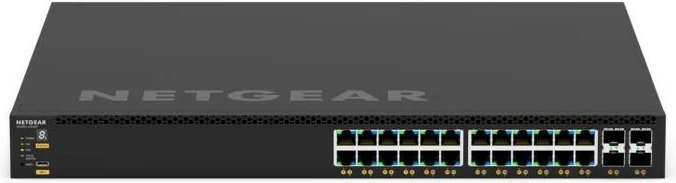 Upravljen preklopnik NETGEAR GSM4328-100AJS, L3, Gigabit Ethernet, PoE, za vgradnjo v rack, 1U, črn