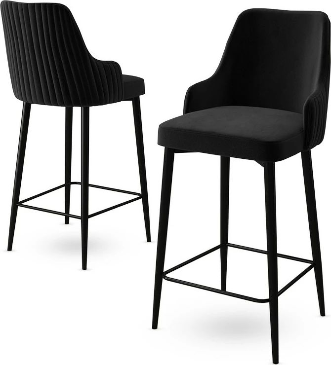 Set barskih stolov (4 kosi), Hanah Home Enox, črn