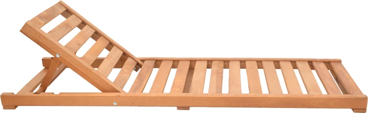 Ležalnik iz hrastovega lesa Specta, rjava, 60x190x50 cm